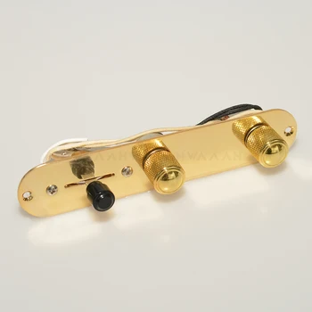 3 Yollu Kablolu Yüklü Kablolu Kontrol Plakası Kablo Demeti anahtar düğmeleri CTS Tencere TL Tele Gitar Altın Krom Renk Gitar Parçaları