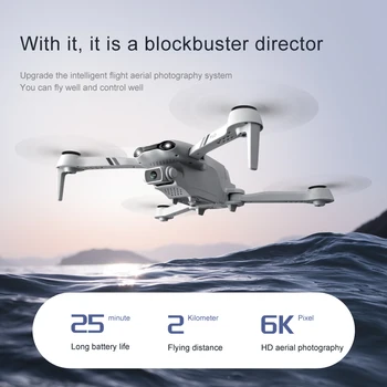 2022 Yeni F10 Drone 4K HD Çift Kamera İle GPS 5G WİFİ Geniş Açı FPV Gerçek zamanlı İletim Rc mesafesi 2km Profesyonel Drones
