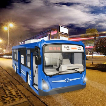 RC araba 2.4 G uzaktan kumanda 6 kanal otobüs şehir Express yüksek hızlı bir anahtar başlangıç fonksiyonu otobüs gerçekçi ses ve ışık RC otobüs