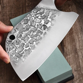 XITUO 5Cr15MoV Dövme Çelik Mutfak Bıçağı Süper Kutup Keskin Bıçaklar Öldürmek Balık Kesim Sebze Doğranmış Kaburga Mavi Reçine Ahşap Kolu 3