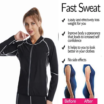 SEXYWG Shapewear Sauna Gömlek Kadın Vücut Şekillendirici Zayıflama Gömlek Bel Eğitmen Sauna Ceket Kilo Kaybı için Spor üst bluz