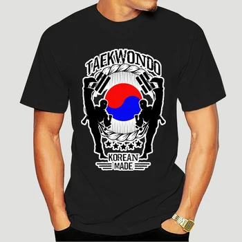 Taekwondo YinYang Kore Dövüş Sanatı erkek t-shirtü Artı Boyutu Erkekler Pamuk Tees Streetwear 6525X 5
