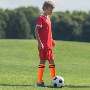 1 Çift Futbol spor çorapları Uzun Diz Pamuk Spandex Çocuklar Legging Çorapları Futbol Beyzbol Ayak Bileği Yetişkin Çocuk Çorap 5