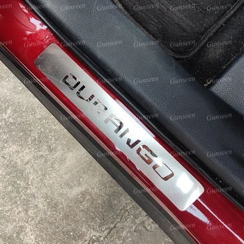 Dodge Durango Aksesuarları Kapı Eşiği Koruyucu sürtme plakası Eşik Pedalı Döşeme Araba Sticker 2021 2022 2020 2018 2019 3