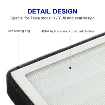 Hava Filtresi Tesla Modeli 3 Y Araba Aksesuarları HEPA Kabin Kremi Temizleyici Deodorant Değiştirme 2 Adet İç Dekorasyon