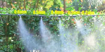 50 Adet 6mm Misting Memesi 0.1~0.8 mm Hızlı Bağlantı Metal Meme Bahçe Atomizasyon Sulama Yağmurlama Soğutma Peyzaj Memesi