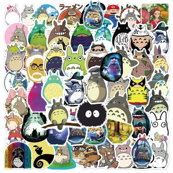 10/30/50 adet japon animesi Çıkartmalar Ghibli Hayao Miyazaki Totoro Çocuklar Karikatür Su Geçirmez Çıkartmalar Su Şişesi Telefon Günlüğü