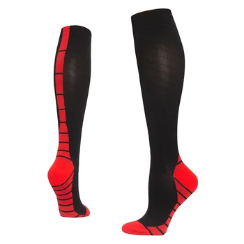 Uzun Sıkıştırma Tüpü basınçlı çoraplar Açık Golf spor çorapları Maraton Koşu Çorapları Uzun Mesafe Koşu Bacak