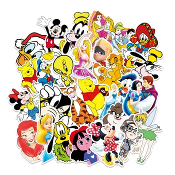 10/30/56 ADET Karışık Disney Mickey Mouse Kar Beyaz Klasik Karikatür Anime Çıkartmalar Dizüstü Araba Bagaj Telefon Gitar Çocuklar Sticker Oyuncak