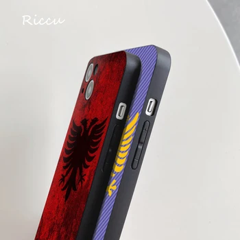 Arnavutluk Bayrağı Kartal telefon Kılıfı için Apple iPhone 13 12 11 14 Pro Max Mini Xs X Xr 7 8 6 6s Artı Se Yüksek Kaliteli Darbeye Dayanıklı Kapak 1