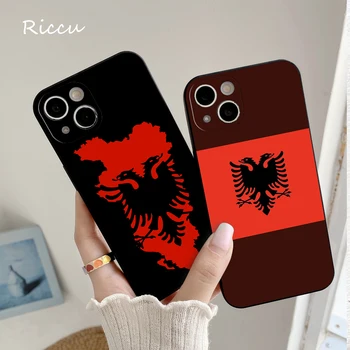 Arnavutluk Bayrağı Kartal telefon Kılıfı için Apple iPhone 13 12 11 14 Pro Max Mini Xs X Xr 7 8 6 6s Artı Se Yüksek Kaliteli Darbeye Dayanıklı Kapak 2