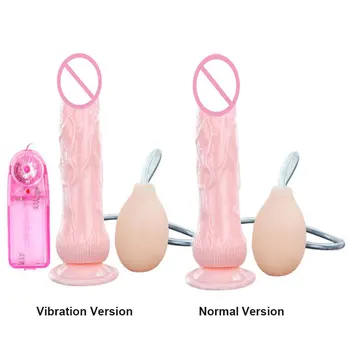 Gerçekçi Büyük Yapay Penis Vibratör Şişme Yapay Penis Simüle Boşalma Yapay Penis G Noktası Anal Teşvik Yapay Penis Seks Oyuncakları Kadınlar İçin / Erkekler Eşcinsel 1