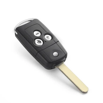 KEYYOU Honda Için 3/4 Düğmeler Araba Uzaktan Anahtar Kabuk Fob Honda Acura Civic Accord Caz CRV HRV Orijinal Anahtar Kutu Değiştirme