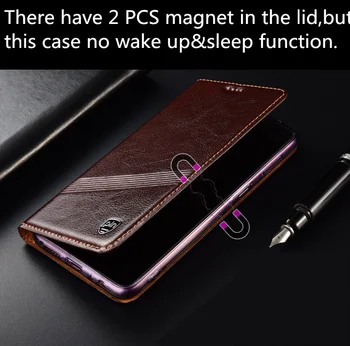 Hakiki Deri Manyetik Kılıf Kapak Kılıf Kart Cep HTC U12 Artı / HTC U Ultra / HTC U Play Telefon Kılıfları Standı Funda 2