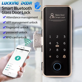 Bluetooth TTLOCK Akıllı Kilit cam kapi ahşap kapı Sürgülü kapı uzaktan kumandası RFID Biyometrik Parmak İzi Elektrikli Kilit