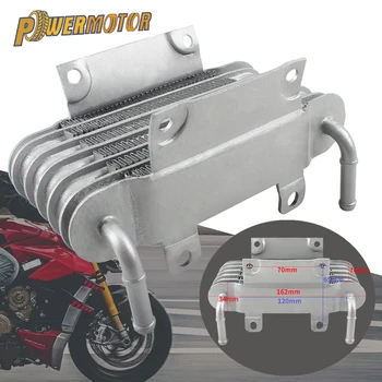 Motosiklet Radyatör Soğutucu Evrensel 6 Satır 8mm Alüminyum Mini Motocross 125cc KTM Honda Harley Suzuki Kawasaki arazi motosikleti Parçaları 5
