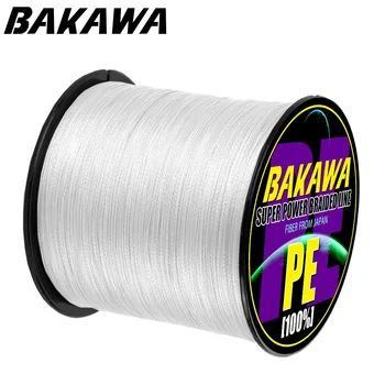 BAKAWA Marka 4 Tellerinin 300 M Örgülü olta Renkli Süper Güç Japonya Multifilament PE Örgü Hattı Tuzlu / Tatlı Su