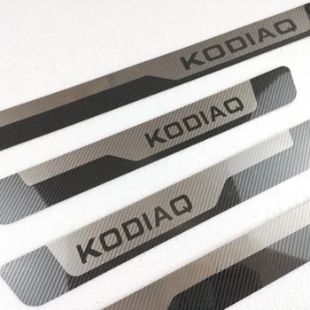 Skoda Kodiaq 2017-2022 için Yüksek Kaliteli paslanmaz çelik araba kapı eşiği guard Çizilmeye karşı koruma araba aksesuarları 1