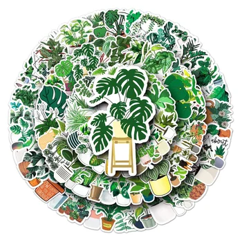 50/100 ADET Yeşil Saksı Bitki Çıkartmalar Yeşil Bitkiler Dekoratif Çıkartmalar Scrapbooking DIY Günlüğü Kırtasiye Albümü Günlüğü Sticker 4
