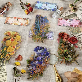 8 adet Kawaii Kırtasiye Çıkartmalar Efsanesi Çiçek Günlüğü Planlayıcısı Dekoratif Cep Çıkartmalar Scrapbooking Craft Etiketler 3