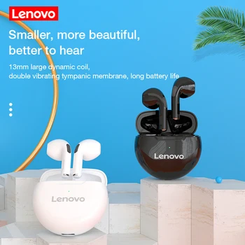 Lenovo LivePods HT38 TWS Bluetooth Kulaklık Mini kablosuz kulaklık için Mic ile iPhone Xiaomi Spor Su Geçirmez 9D Stereo Kulaklık
