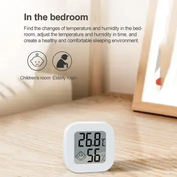 Tuya Zigbee Sıcaklık ve Nem Sensörü Kapalı Higrometre Termometre ile lcd ekran Monitör Desteği Alexa Google Ev