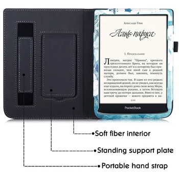 PocketBook 740 / Pocketbook InkPad 3 Renk / PocketBook 740 Pro eReader - Premium Koruyucu Kapak Standı / El Kayışı