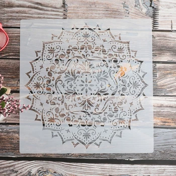 30 * 30cm Boyutu DIY Zanaat Mandala Şablonlar Boyama için Ahşap, Kumaş, Duvarlar Sanat Scrapbooking Damgalama Albümü Kabartma