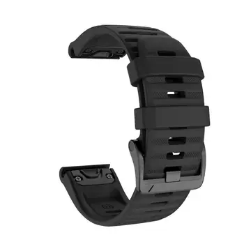 26mm QuickFit Silikon Bant Garmin Tactix Delta Bilek Kayışı Correa ремечок Fenix 6X 5X Artı 3 Değiştirin Kordonlu Saat Aksesuarları