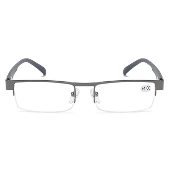 2021 Yeni Yarım Çerçeve Presbiyopik Gözlük Erkekler ve Kadınlar için Gözlük Uzak Görüş Derece +1.0+1.5+2.0+2.5+3.0+3.5+4.0 Gözlük