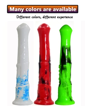 FAAK hayvan at penis silikon uzun gerçekçi yapay penis renkli kırmızı ve siyah enayi horoz anal seks oyuncakları erkekler kadınlar için çiftler 3