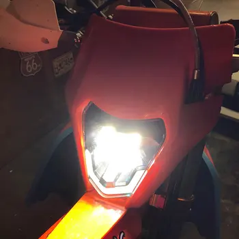 Moto rcycle LED Far Plakası Maskesi KTM EXC SX XC XCW 125 300 450 moto çapraz Enduro Süper Bisiklet Far Aksesuarları Moto