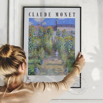 Claude Monet Sergi Posteri, Sanatçının Bahçe Claude Monet Yüksek Kaliteli Baskı ev duvar dekoru Sanat Hediye, Monet Tate Modern 0