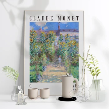 Claude Monet Sergi Posteri, Sanatçının Bahçe Claude Monet Yüksek Kaliteli Baskı ev duvar dekoru Sanat Hediye, Monet Tate Modern 2