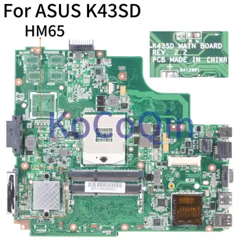 KoCoQin Laptop anakart ASUS için K43SD K43E P43E A43E K43SV K43 Anakart REV2. 2 HM65 0