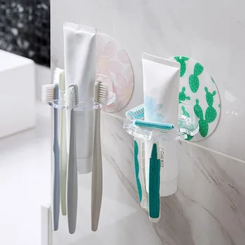 1 ADET Organizatör depolama diş fırçası banyo plastik tutucu raf ev tıraş makinesi çok işlevli