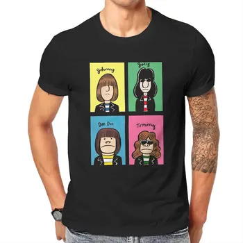 Yaz Sıcak T-shirt Ramon Karikatür T-shirt Kaya Punk Müzik Üst Çılgın Kısa Kollu Crewneck T-shirt doğum günü hediyesi