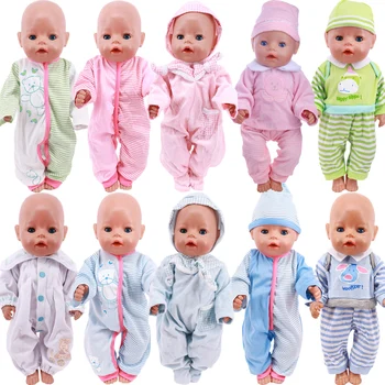 Oyuncak bebek giysileri Pembe Gecelik / Pijama Düz Renk Bebek Yeniden Doğmuş oyuncak bebek giysileri İçin 43 Cm ve 18 inç amerikan oyuncak bebek, Nesil Nenuco Oyuncaklar 2