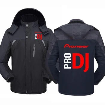 Sonbahar Kış Yeni Colorblock erkek Aşağı Ceket Pioneer Pro DJ Baskılı Özelleştirilebilir Logo Hoodies Sıcak aşağı ceket erkek Rüzgar Geçirmez 1