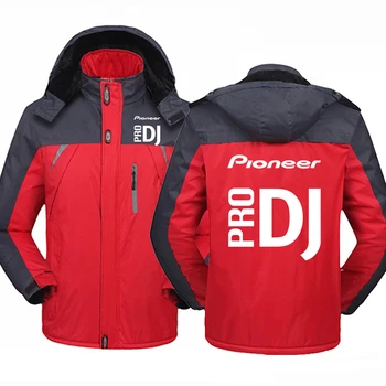 Sonbahar Kış Yeni Colorblock erkek Aşağı Ceket Pioneer Pro DJ Baskılı Özelleştirilebilir Logo Hoodies Sıcak aşağı ceket erkek Rüzgar Geçirmez 5