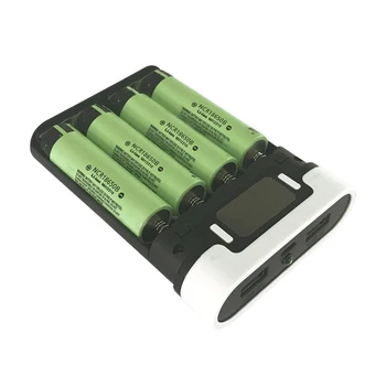 5V Çift USB 4*18650 taşınabilir şarj cihazı bataryası Kutusu Cep Telefonu Şarj Cihazı DIY Kabuk Durumda Huawei iphone13 Artı S6 xiaomi Akıllı Telefon