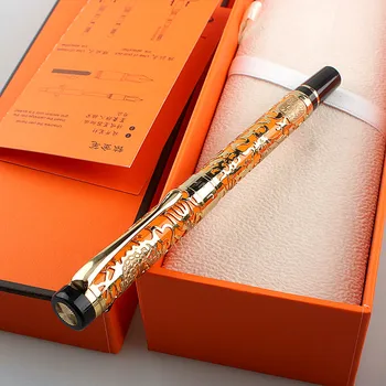 Yüksek Kaliteli Jinhao 5000 Metal Ejderha dolma kalem Lüks 0.5 MM F Uç Mürekkep Kalemler Yazma Ofis Okul Malzemeleri