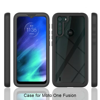 Hibrid Sağlam Koruyucu Kapak Motorola Bir Fusion Vaka Kristal Telefon Kapak İçin Moto Bir Fusion + Artı Funda