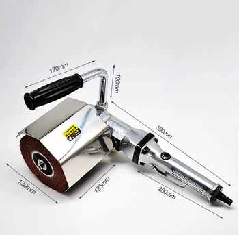 Taşınabilir Endüstriyel Sınıf Pnömatik Çok fonksiyonlu Tel çekme Makinesi Paslanmaz Çelik Cilalı Tel Çekme Ahşap Tahıl Çizim 3