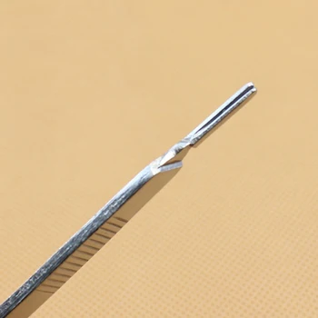 Diş Neşter Kolu Cerrahi Operasyon bıçak sapı Paslanmaz çelik Oral İmplant Araçları Cerrahi bıçak neşter 3#