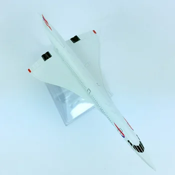 1/400 concorde İngiliz Havayolu Süpersonik hızlı uçak modeli tabanı ile 16CM alaşım klasik uçak koleksiyon vitrin modeli oyuncak