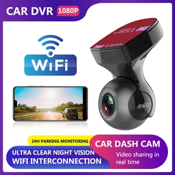 1080P HD araba dvr'ı Video Kaydedici Wifi Gizli Gece Görüş araba Kamera 170° Geniş Açılı Çizgi Kam G-Sensor Sürücü Dashcam