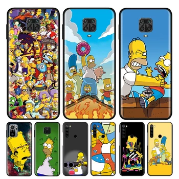 Simpsons Xiaomi Redmi İçin Not 11 11T 10 9 8 7 6 5 4 Pro 5G 4G Silikon Yumuşak Darbeye Dayanıklı Siyah telefon kılıfı Fundas Coque Çapa