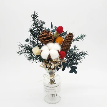 INS Kuru Çiçek Kuru Çiçek Paketi Ebedi Okaliptüs Pamuk Buket Çiçek Düzenleme İskandinav Ev Yeni Yıl Noel Dekorasyon