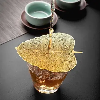 1 Adet Narin Yaprak Şekli Çay Demlik Kullanımlık Paslanmaz Çelik Baharat Filtre Çay Filtresi Ev Çay Demleme Aracı